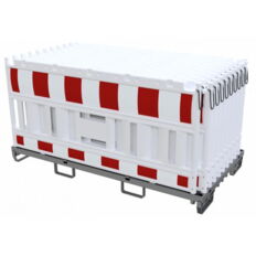 SET#with 20 panel fence#on storage and transport crossbar