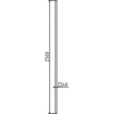 shaft tube 40 x 40 x 1.5 mm #galvanized