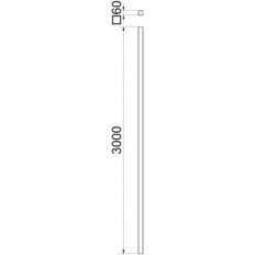 Shaft tube 60 x 60 x 2.0 mm#galvanized