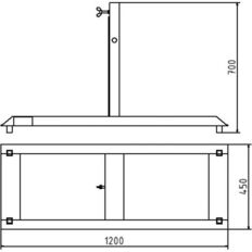 Sign stand #for holding 40 x 40 shaft tube#Device for 4 base plates