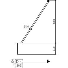 Mobile fence support strut