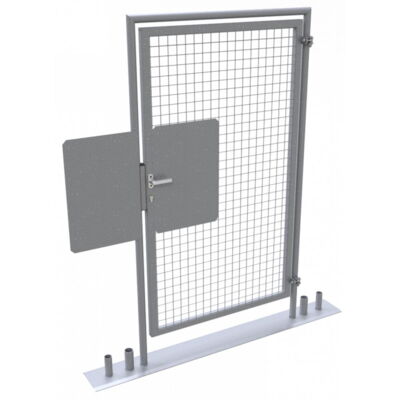 Mobile fence door#with handle or panic lock