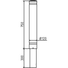 Bollard of aluminium#Ø 120 mm