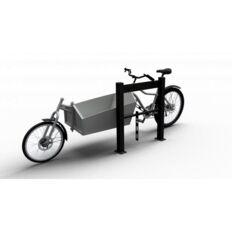 cargo bike stand#with lean-on hoop