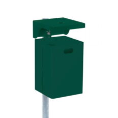 Square litter bin with cover, with ashtray