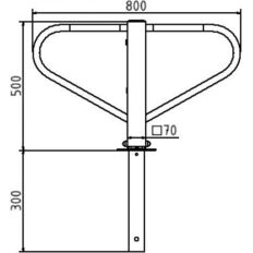 Car-park barrier#foldable with round#cylinder self-engaging#lock