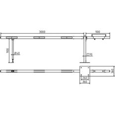 Access barrier with counterweight#and swing post