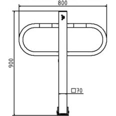 Passage and#car-park barrier#foldable with Euro#profile cylinder lock