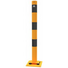 Barrier posts#steel post Ø 76 x 2,6 mm#sides tiltable#yellow / black