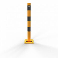 Barrier posts#steel post Ø 76 x 2,6 mm#sides tiltable#yellow / black