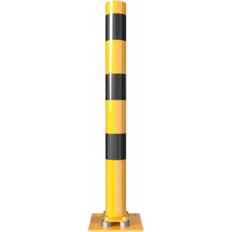 Barrier post#steel tube Ø 89 x 2,9 mm#sides tiltable#yellow / black