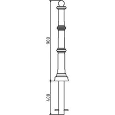 Aluminium ornamental bollard#series 495B