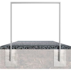 Lean-on hoop made of steel tube#Square tube, 80 x 20 mm