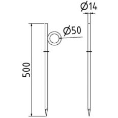 Barbed wire ground peg