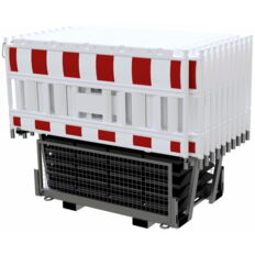 SET #with 20 panel fence#and 21 base plates#on twin pallet