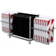 SET #with 30 traffic panels and accessories#on stacking pallet and beacon basket