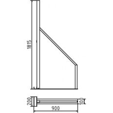 Simple wooden fence stand#with matching top part