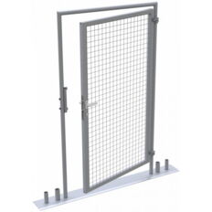 Mobile fence door#with handle or panic lock