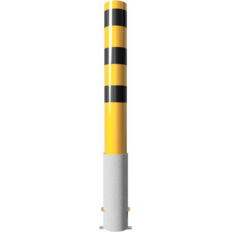 Steel tube bollard Ø 152 x 3.2 mm#removable, without locking mechanism#yellow / black