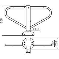 Collision-proof car-#park barrier#foldable with Euro#profile cylinder lock