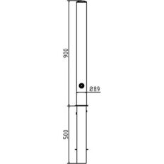 Stainless steel post#Ø 89 mm