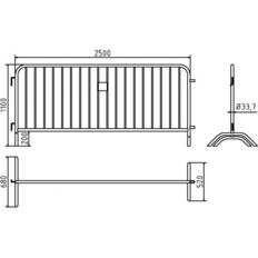 Crowd barrier type U