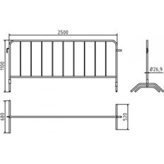 Crowd barrier type L