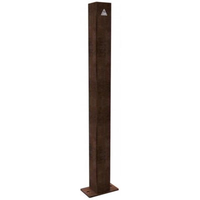 Ornamental bollard made of corten