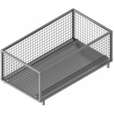 Mesh basket for storage of accessories