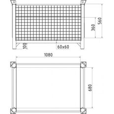 GS tested pallet #1.05 m x 0.68 m #DP suitable for flat pallets