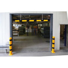 Barrier#aluminium profile#white coated /#red reflecting