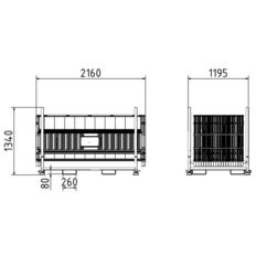 SET#with 20 panel fence#on stacking pallet