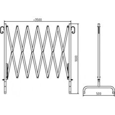 Folding barrier
