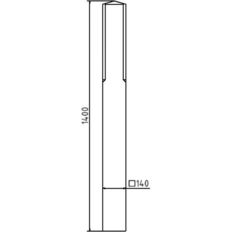 Recycling-material post#square post 140 x 140 mm