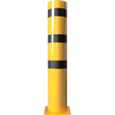 Steel tube bollard Ø 273 x 5 mm#to be fixed by plugs#yellow / black