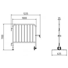 Gate for crowd barrier