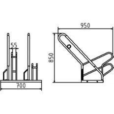 Bicycle stand #with lean-on hoop