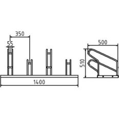 Bicycle parking rack