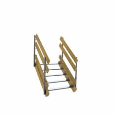 Guard-railing post Ø 48.3 mm#for crank and universal scaffolding trestle