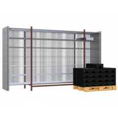 SET two-part#with 20 construction fences and accessories#on transport pallets