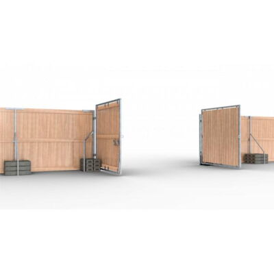 Mobile fence base #plate of concrete