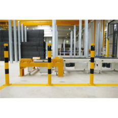 Barrier post#steel tube 70 x 70 mm#yellow / black