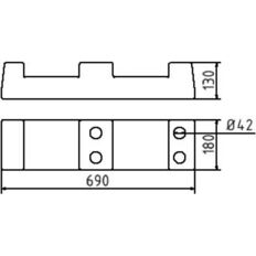 Mobile fence base #plate of concrete