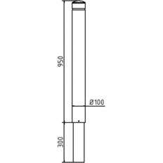 Bollard of aluminium#Ø 100 mm