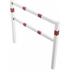 Stationary access barriers#welded#with top and quarter-bent bar