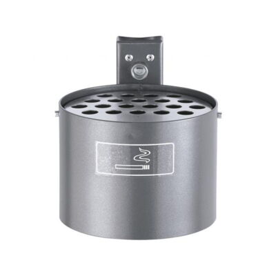 Round ashtray for fixing on walls or posts