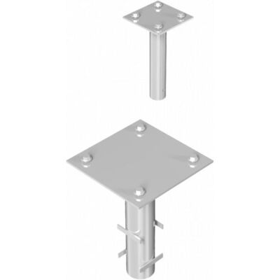 Set of ground sockets for casting in concrete