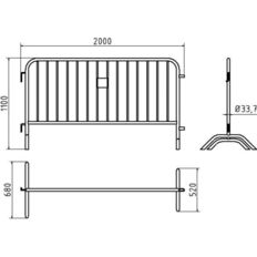 Crowd barrier type D