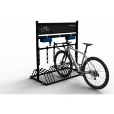 Mobile bicycle stand #with advertising sign