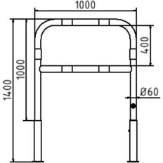 Access barriers#removable and revolving#with triangular locking mechanism#with quarter-bend bar